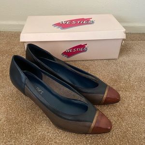 Westies vintage heels prelude Tudor multi tone leather size 7.5